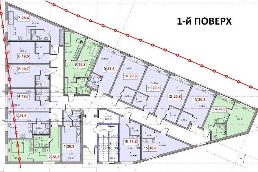 1-комнатная квартира по адресу (площадь 17,9 м²) - Atlanta.ua - фото 6