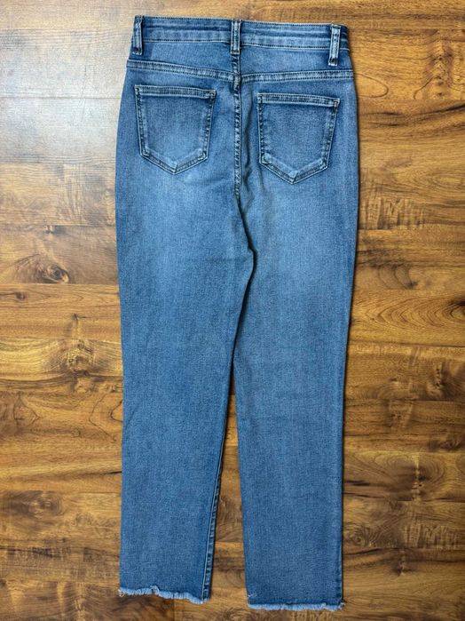 Spodnie jeansowe elastyczne wysoki stan jeansy proste Daysie 36 S