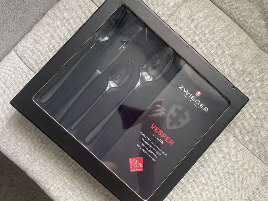 KOMPLET SZTUĆCÓW ZWIEGER vesper black zestaw 24 sztuki gwarancja NOWY