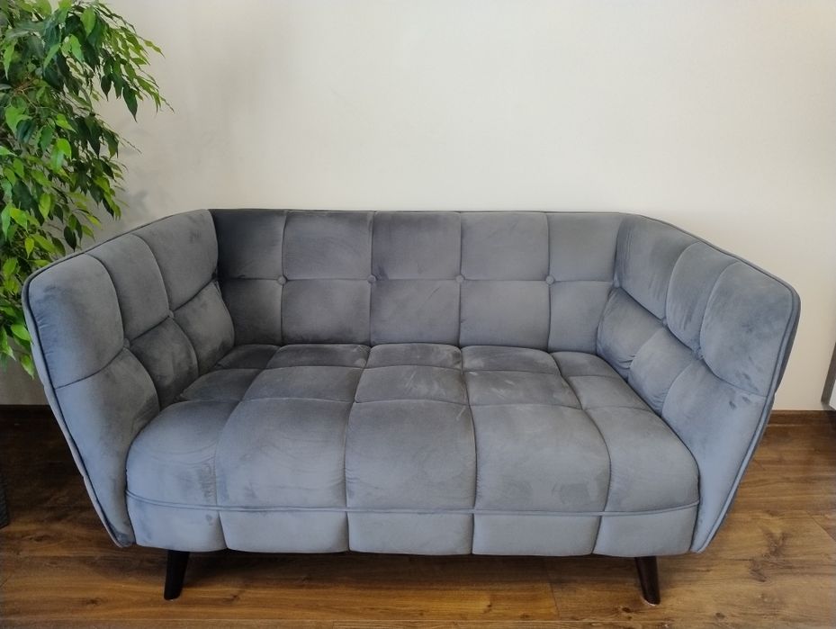 Sofa dwumiejscowa aksamitowa