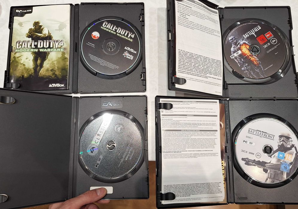 Gry Na PC -Crysis 2 -Call of Duty 4 Modern Warfare -Battlefield 3 -Star Wars Battlefront