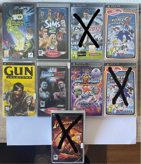 Lote 6 Jogos PSP Completo