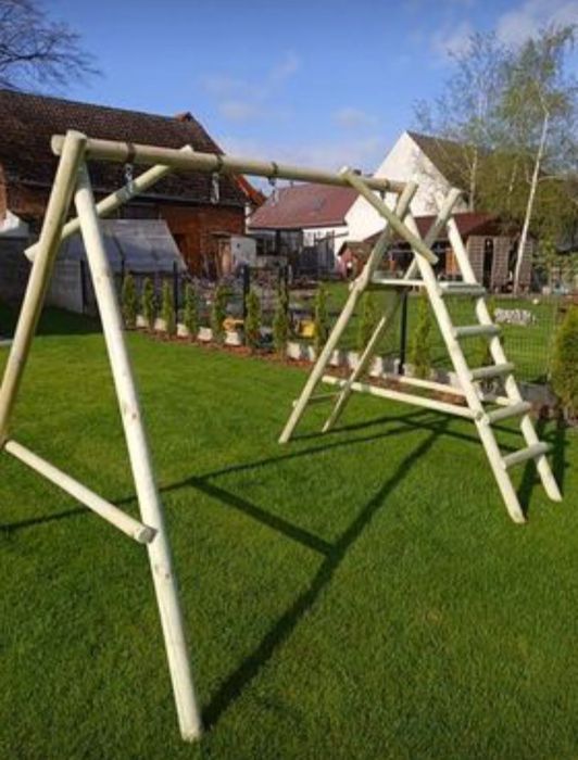 Huśtawka ogrodowa stelaż na huśtawkę oraz zjezdzalnie