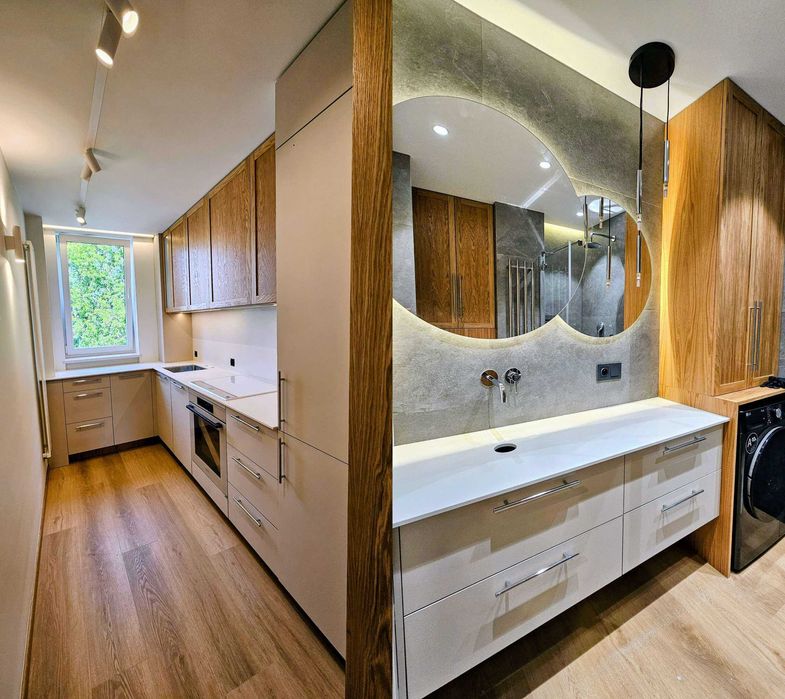 Blat kompaktowych HPL 12mm, cienki blat do kuchni, łazienki z montażem