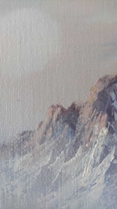 Картина маслом  Зимовий пейзаж на холсті 50/60