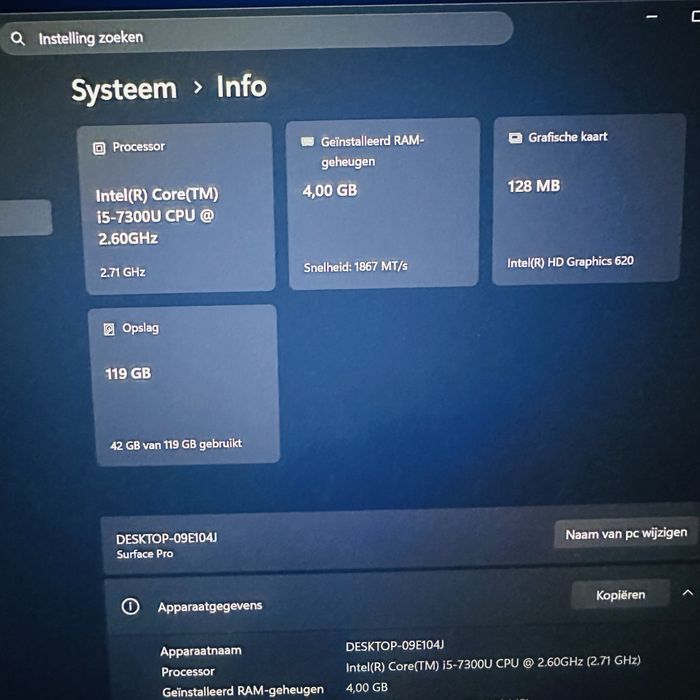 Surface Pro 5 - Bateria 100%