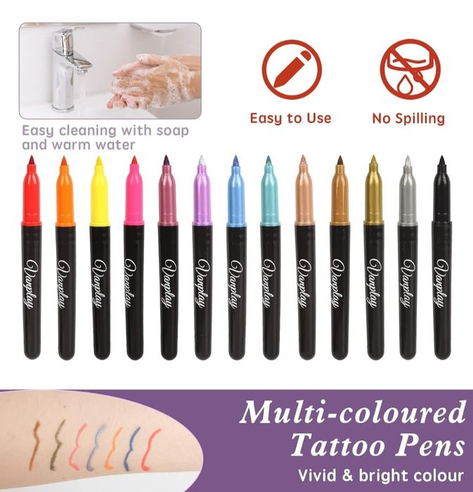 Vanplay Zestaw pisaków do tatuażu