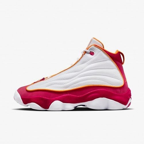 Jordan pro strong hotsell red and white