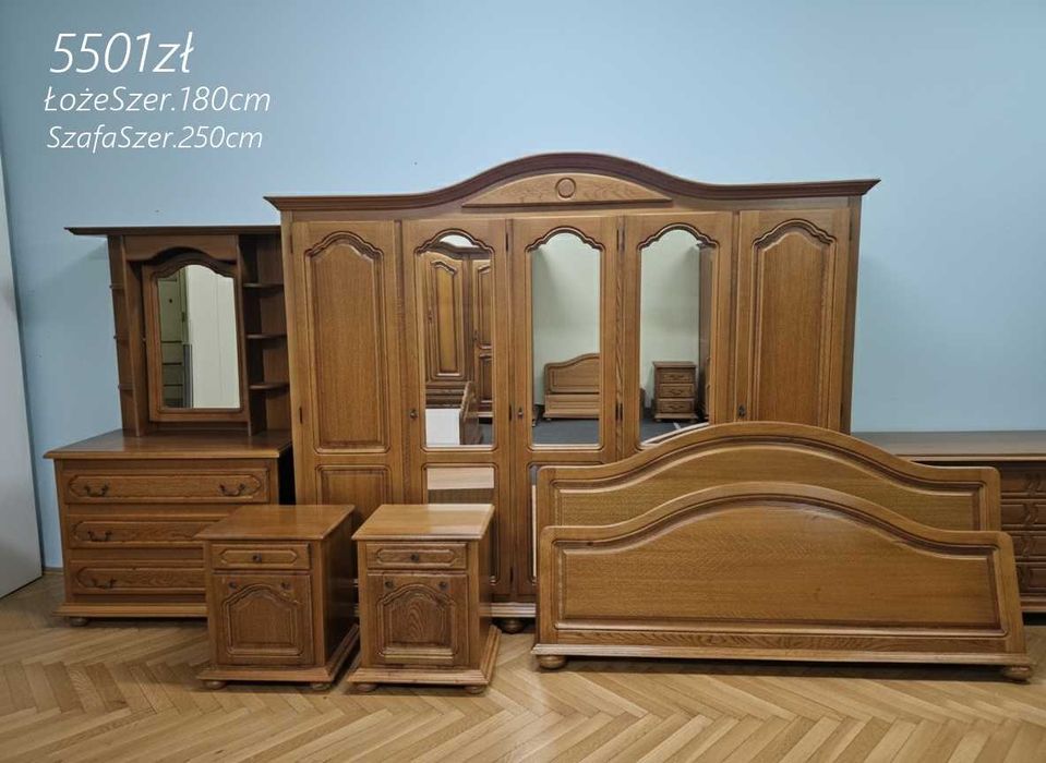 Sprzedam meble do sypialni - łóżko komoda szafa szafki nocne Zestawy