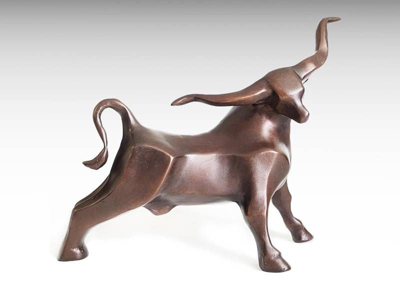 Escultura de bronze - Touro - Cubista