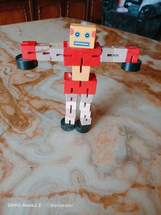 Zabawka, Minecraft ludzik, drewniany