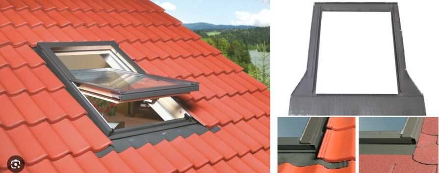 Kołnierz OptiLight TZ 78x118 78x140 do pokryć falistych, do okien dach