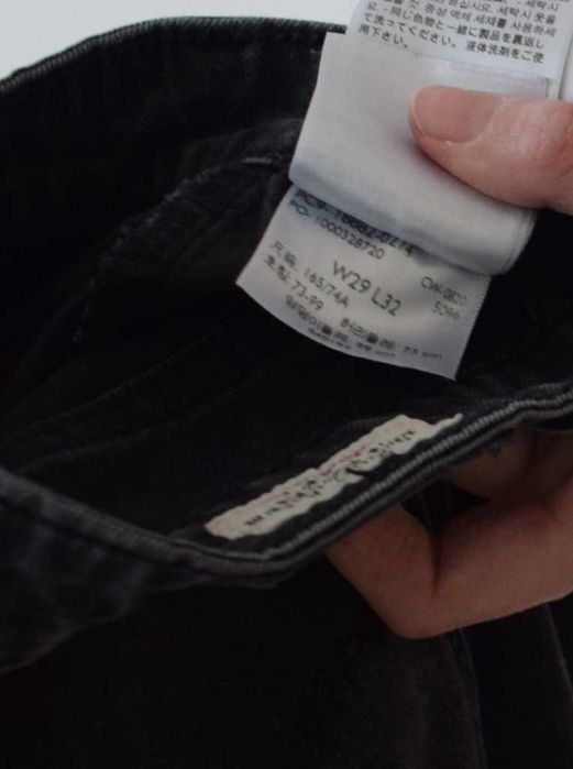 Levi's premium 721 w29 l32 m spodnie czarne rurki wysoki stan