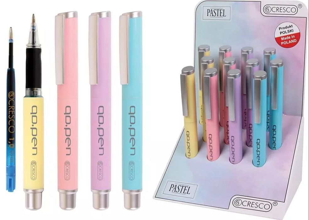 Pióro Żelowe Go Pen Pastel (12Szt). Cresco. Nowy Produkt