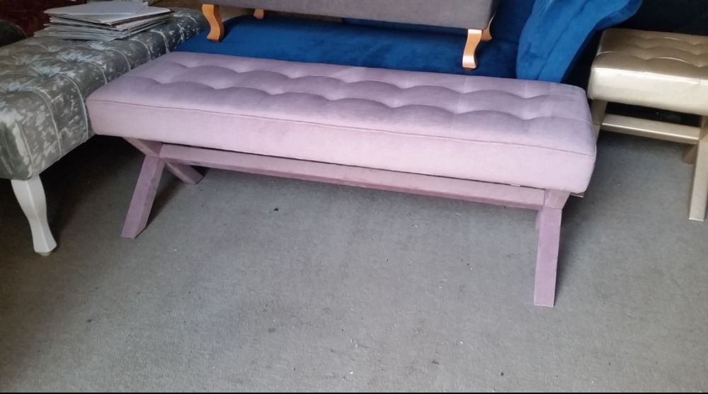 Banqueta pés X, 120x45cm altura45cm