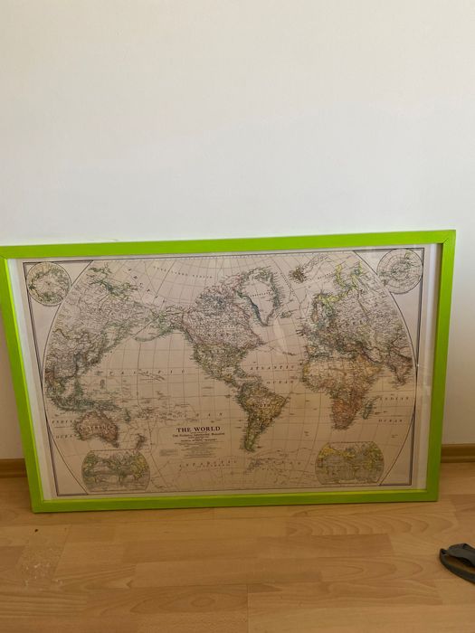 Quadro do mapa do mundo