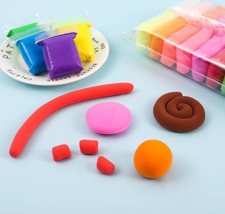 Magiczna piankolina 24sztuki plastelina ciastolina zestaw