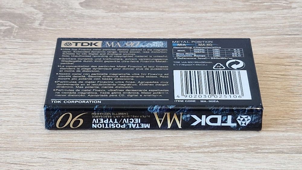 Kaseta magnetofonowa TDK MA-90 METAL TYPE IV
