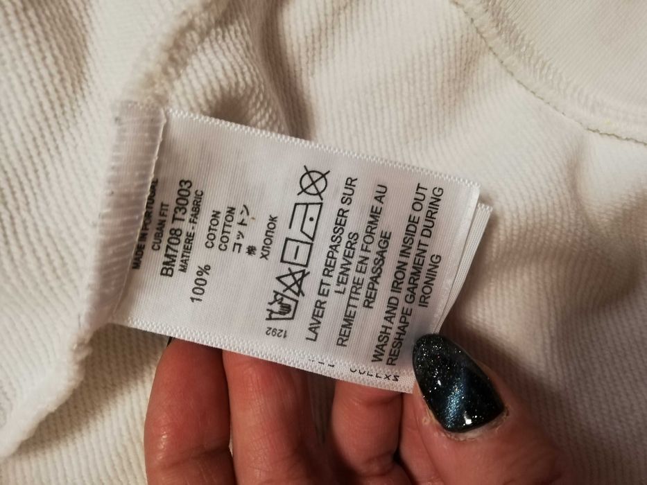 bluza Givenchy M 38 biała z lampasami