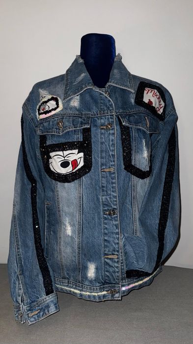 Blusão transformado peça única feito à mão