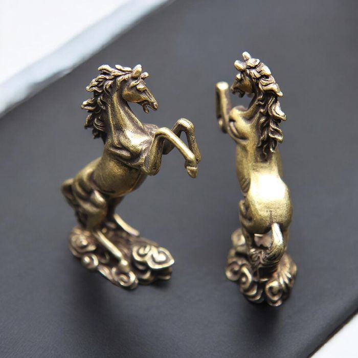 Латунна фігурка лошадки, кінь, лошадь подарунок на Новий 2026 рік