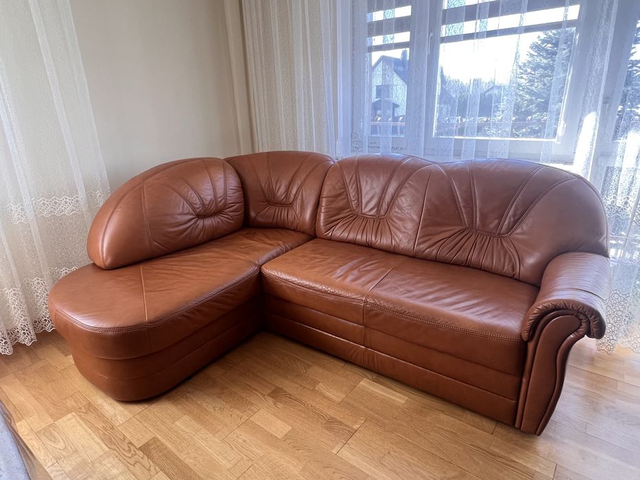 Rogowka / wypoczynek / narożnik L - skóra naturalna