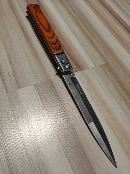 Nóż Sprężynowy Automatyczny 31 cm Solidny Duży Nowy Pokrowiec (N5886)