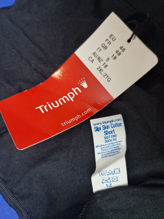 Bawełniane majtki Triumph 46 czarne w stylu szorty Nowe