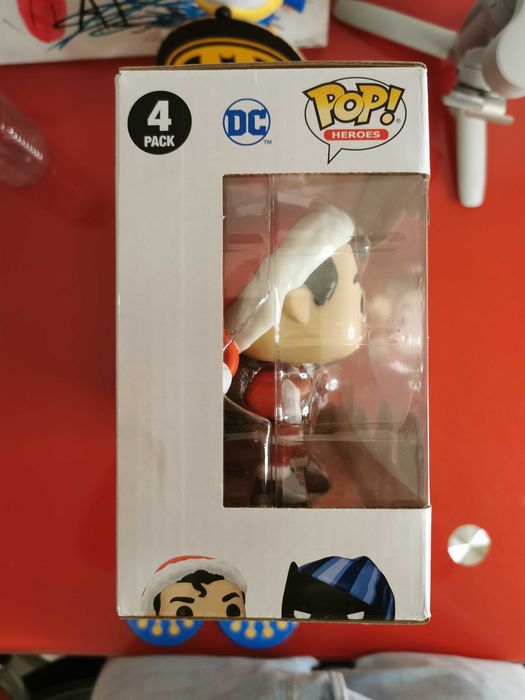 Funko Pop Pack Natal Batman, Superman, Joker, Harley Quinn