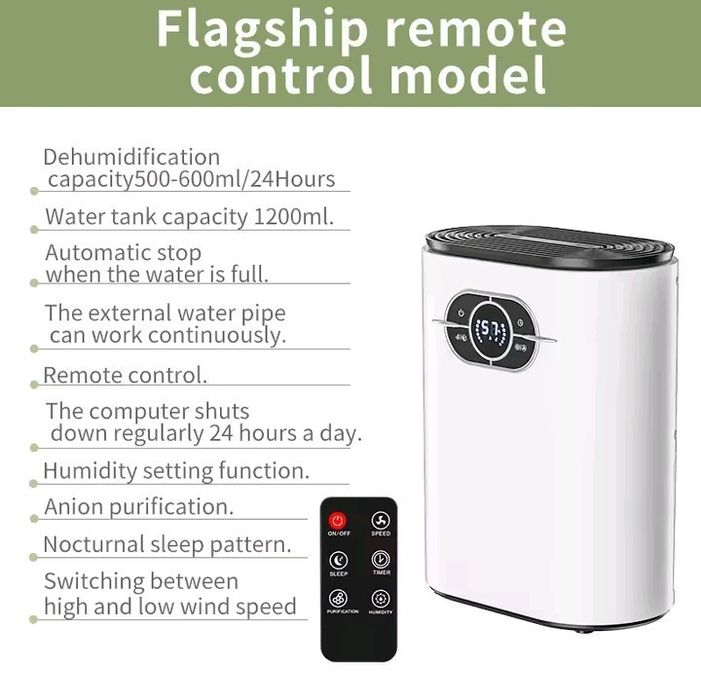 Osuszacz powietrza z wyświetlaczem jonizator wskaźnik wilgotności