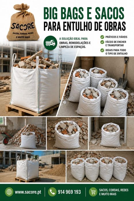 Sacos para entulho de obra