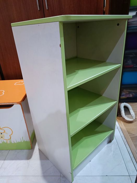 Movel Baú + Estante Infantil Moviflor (Linha Curly) – Ótimo Estado