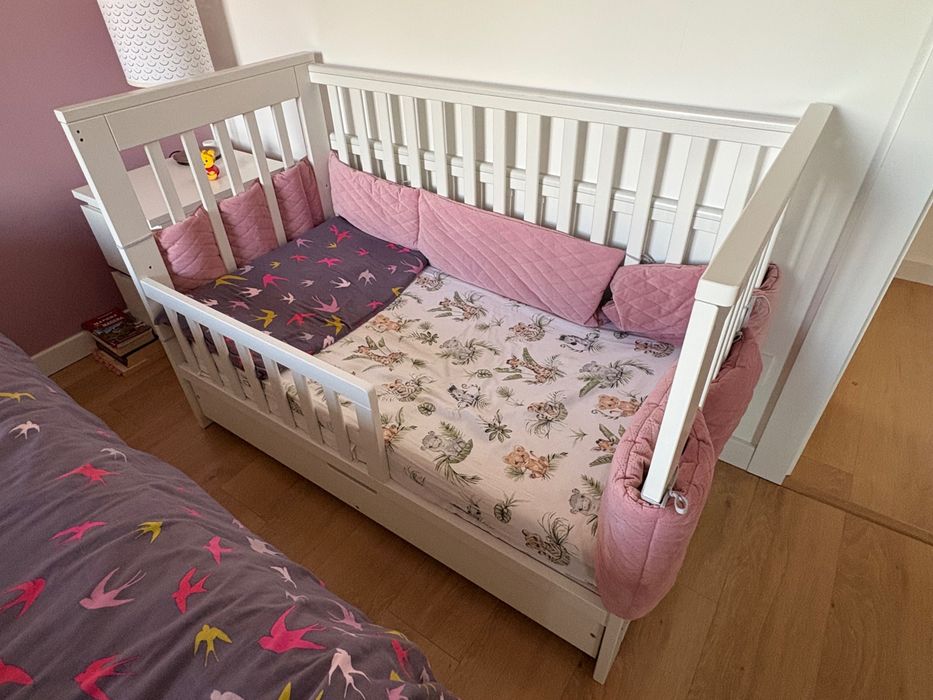 Łóżeczko Klupś Iwo 120x60 cm z materacem Rucken Stabil