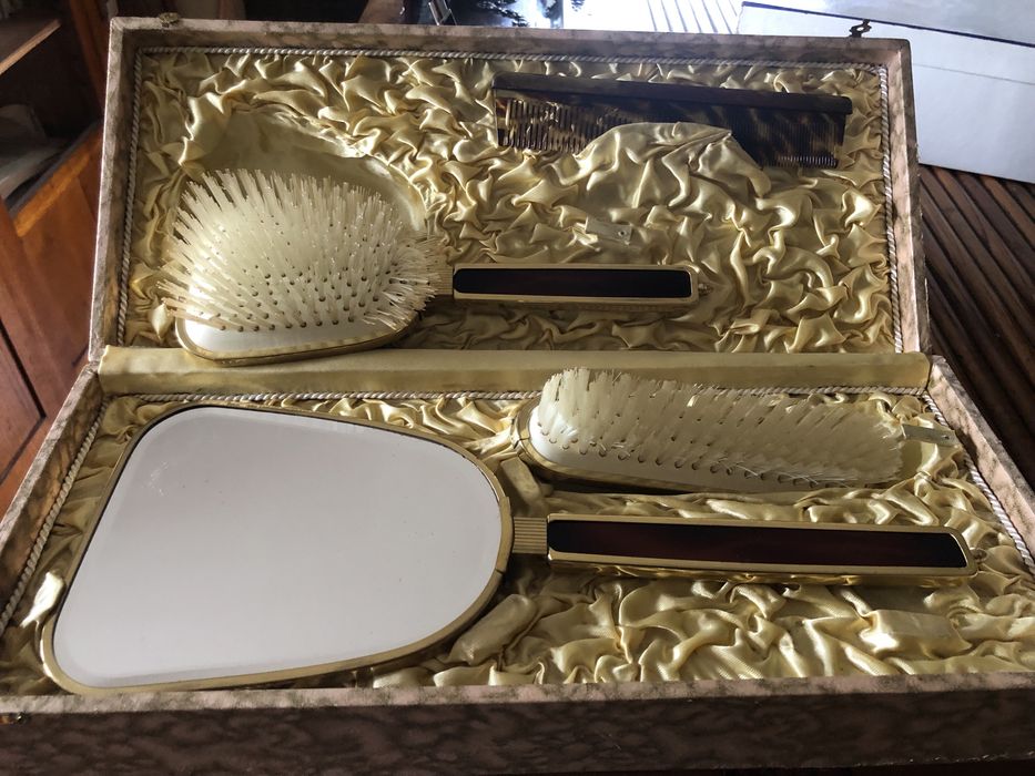 Conjunto vintage de beleza