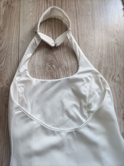 Biała sukienka długa, maxi ASOS Design (rozmiar S)