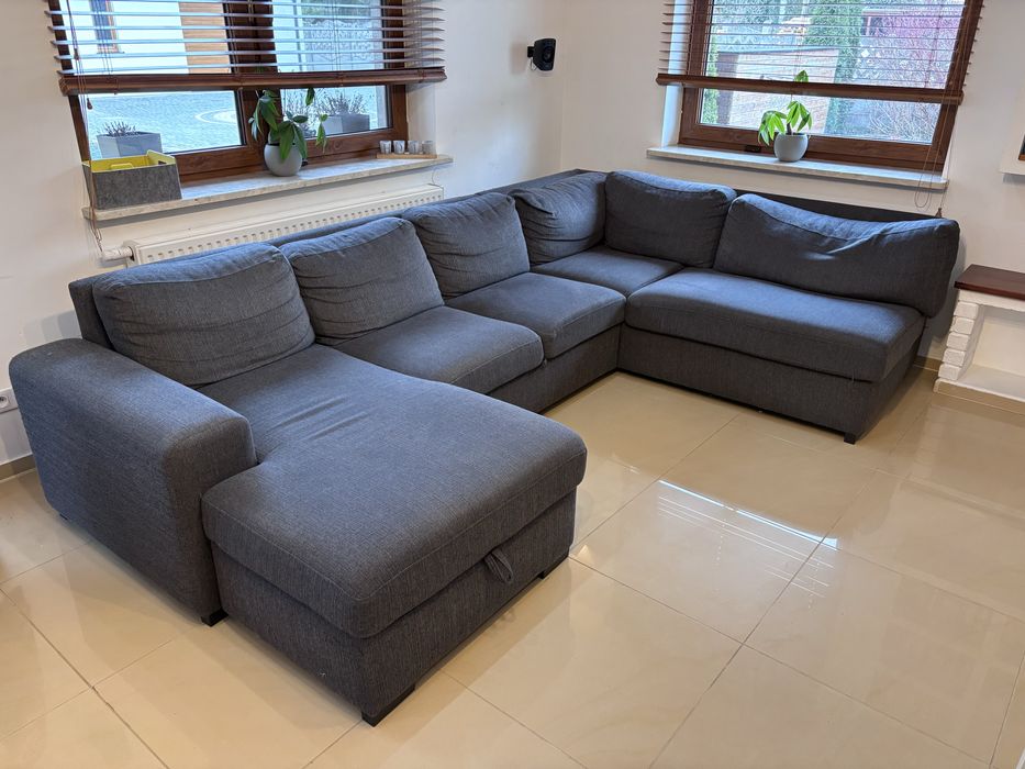 Duży narożnik z funkcja spania Ikea