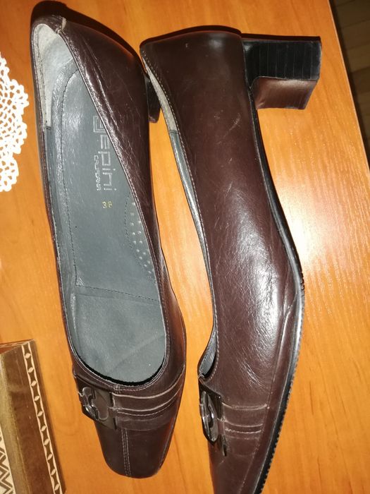 Półbuty skórzane nr. 38 brązowe