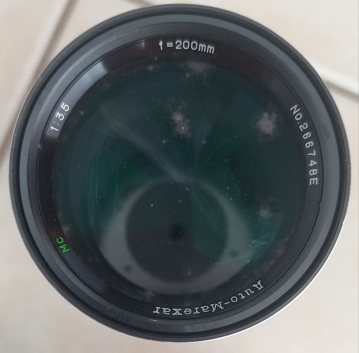 Objetiva de máquina fotográfica antiga