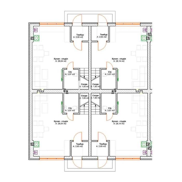 Таунхаус 71м2. З власним паркомісцем. Гатне. Теремки. Крюківщина. Газ
