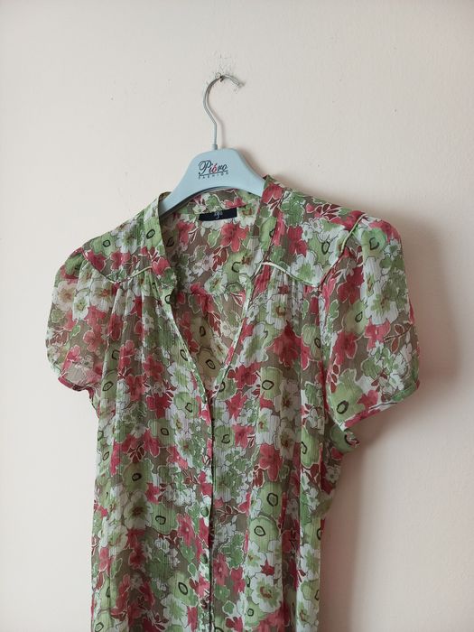 Bluzka damska w kwiaty z paskiem r. 44 (XXL) Jasper Conran Jeans