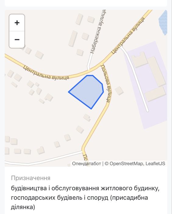 Земельна ділянка в центрі с. Маковище