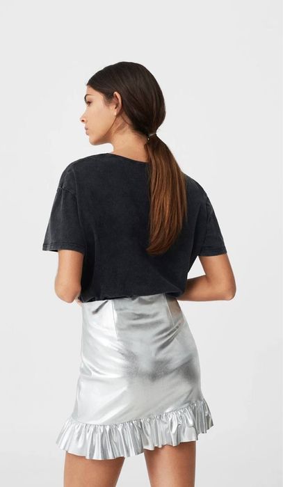 Спідниця срібляста металік