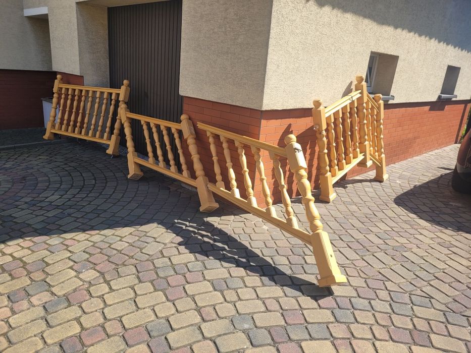 Balustrada bukowa drewniana 6 mb tralki 10 cm i 6 cm