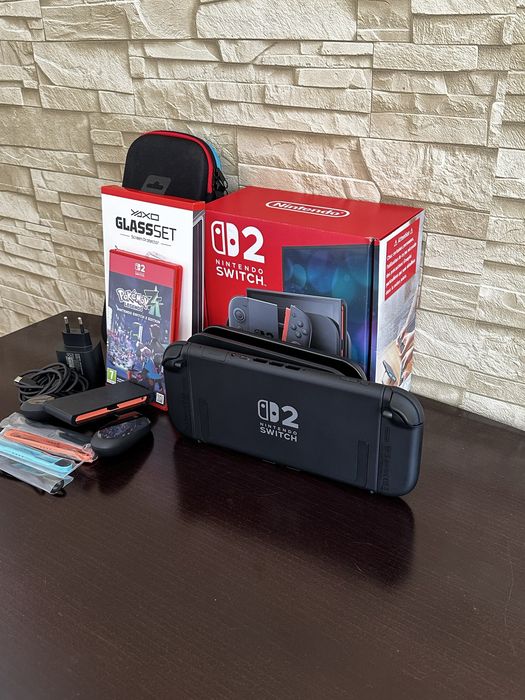 Nintendo switch 2 Raz odpalone Mario Pokemon Dowód zakupu Gwarancja Zestaw Dowóz