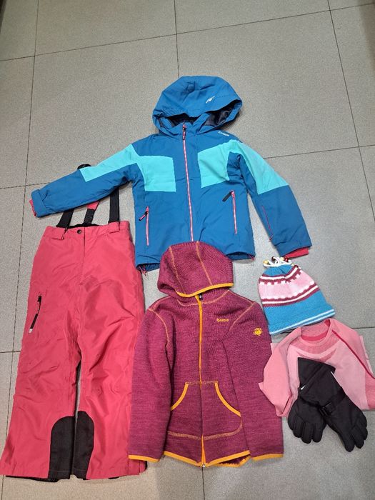 Костюм зимній/лижний для дівчинки на зріст 128см.