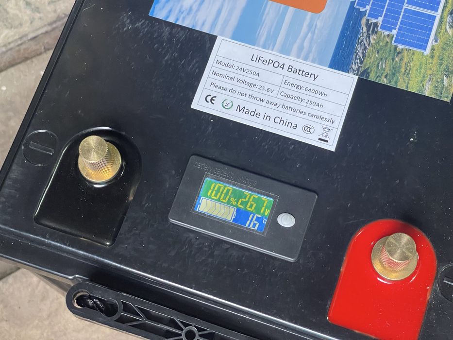 Батарея LifePo4 25.6V 250A літій-залізо-фосфатний акумулятор 24В 6400W