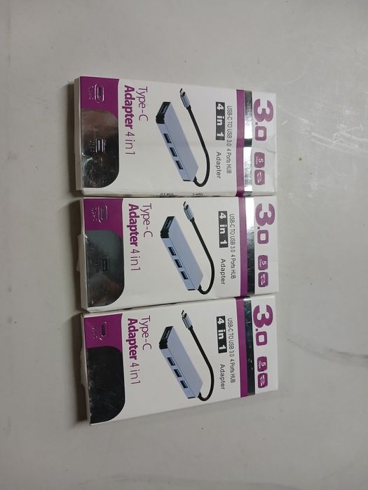 Hub USB-C para USB 3.0 de 4 Portas Leelng (Novo) – Adaptador 4 em 1