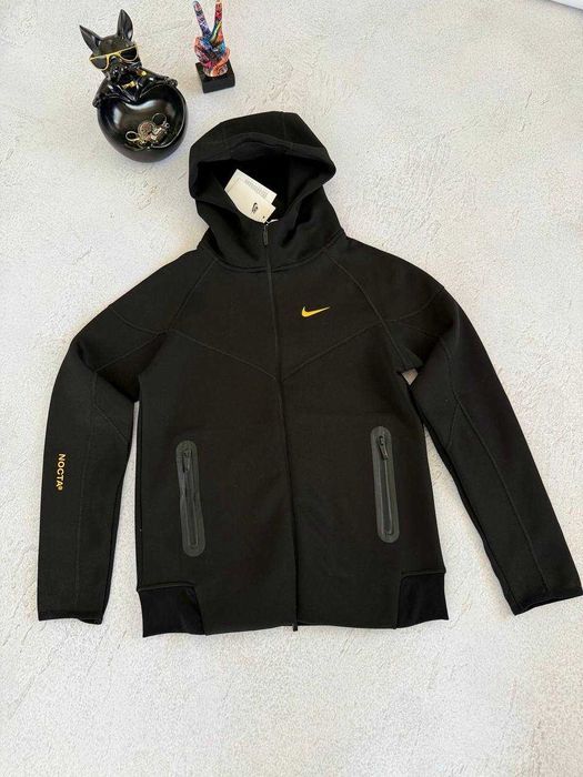 Чоловіча спортивна кофта Nike Nocta, на замку, даблфейс, демісезон, чорна, Туреччина