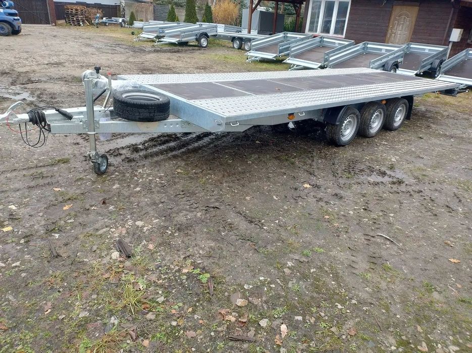 Niewiadów Platforma płaska laweta Mars 6m  Przyczepa laweta platforma Mars 6m 3osie Niewiadów MOCNA,