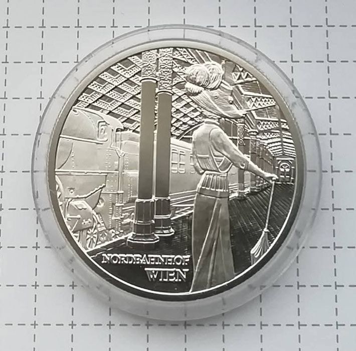 Австрія 20 євро 2008р. СРІБЛО. ПРУФ. Віденський північний вокзал.